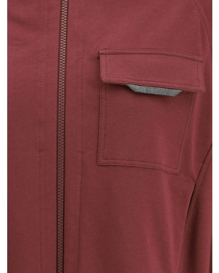 Brunello Cucinelli Bordeaux Cotton Cardigan