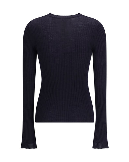 Cruna Blue Wool Sweatshirt