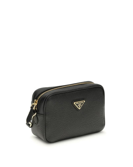 Prada Black Calf Leather Bos Taurus Shoulder Bag