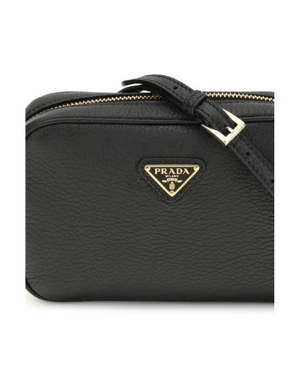 Prada Black Calf Leather Bos Taurus Shoulder Bag
