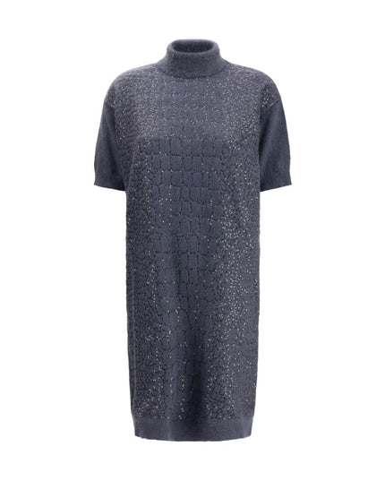 Brunello Cucinelli Blue Mohair Casual Dress