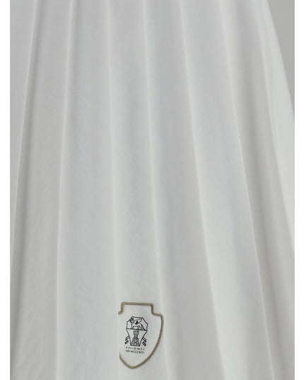 Brunello Cucinelli White Polyester Mini Skirt