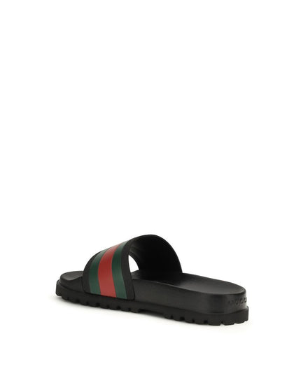 Gucci Black Rubber Slippers