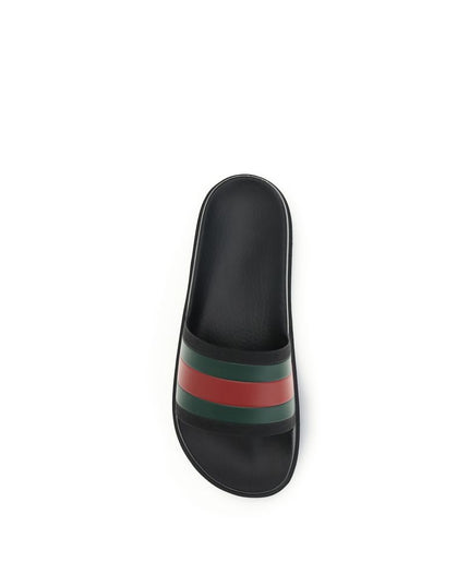 Gucci Black Rubber Slippers