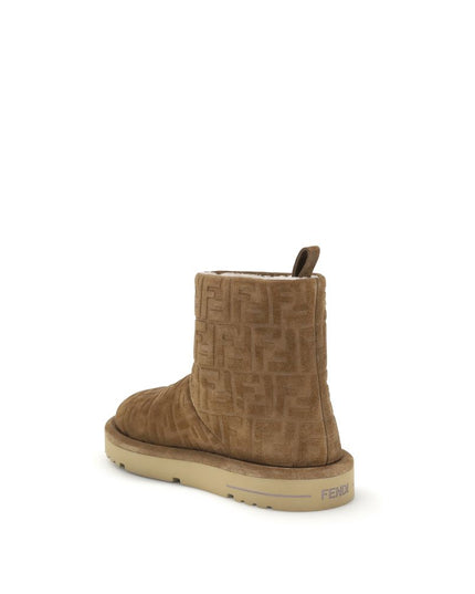 Fendi Brown Leather Ankle Boots