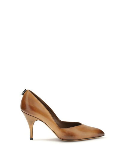 Miu Miu Beige Calf Leather Bos Taurus Pumps