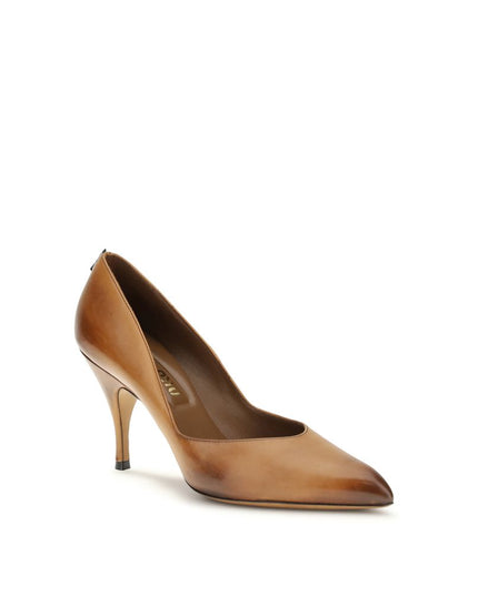 Miu Miu Beige Calf Leather Bos Taurus Pumps