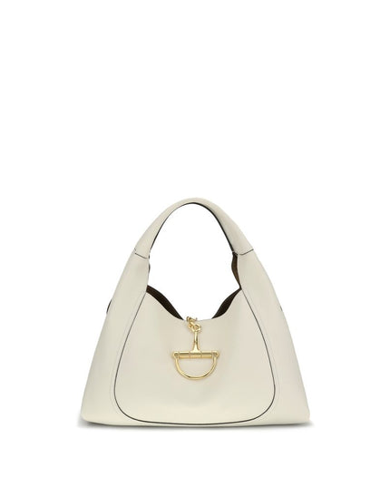 Gucci White Calf Leather Bos Taurus Shoulder Bag