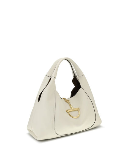 Gucci White Calf Leather Bos Taurus Shoulder Bag