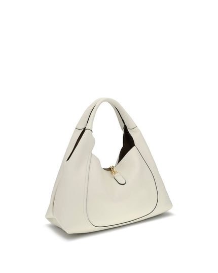 Gucci White Calf Leather Bos Taurus Shoulder Bag