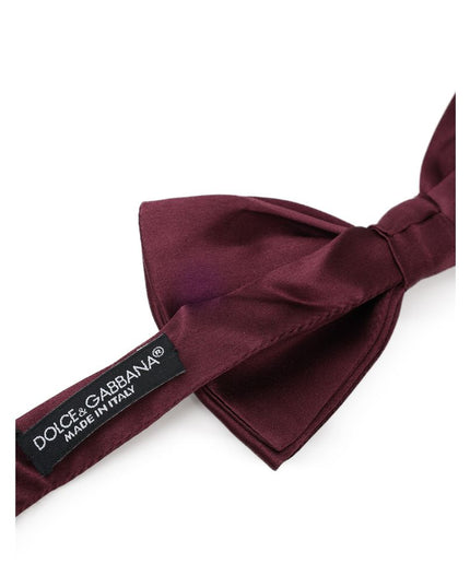 Dolce & Gabbana Bordeaux Silk Bowtie