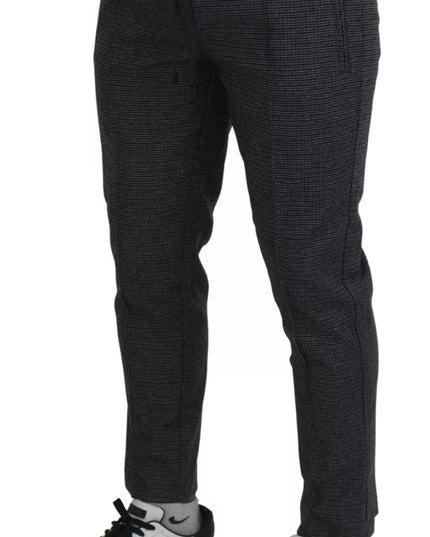 Dolce & Gabbana Gray Striped Wool Skinny Trouser Pants