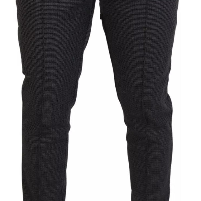 Dolce & Gabbana Gray Striped Wool Skinny Trouser Pants