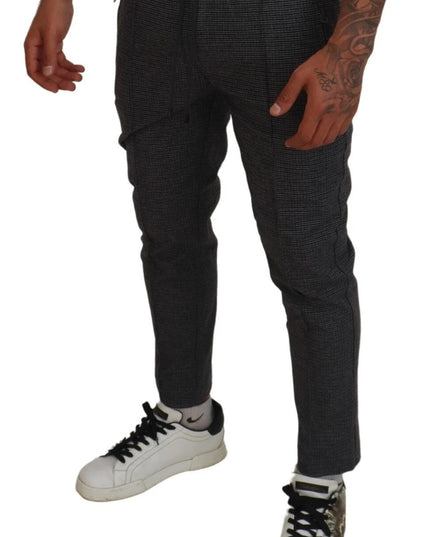 Dolce & Gabbana Gray Striped Wool Skinny Trouser Pants