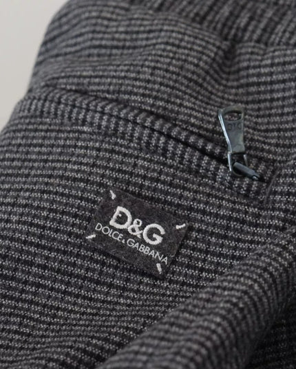 Dolce & Gabbana Gray Striped Wool Skinny Trouser Pants