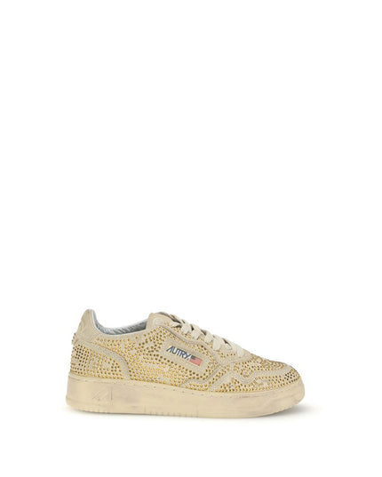 Autry Beige Rubber Low Top Sneakers