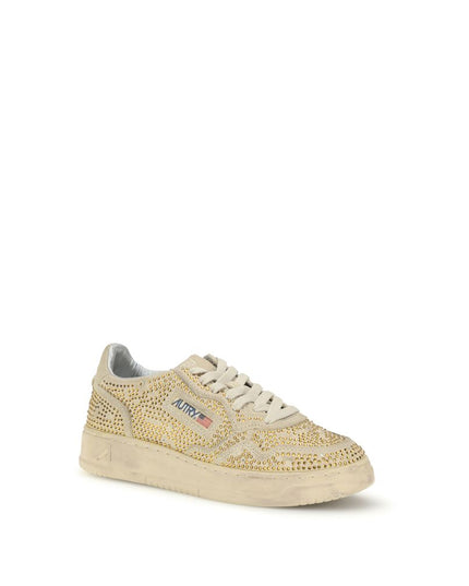 Autry Beige Rubber Low Top Sneakers