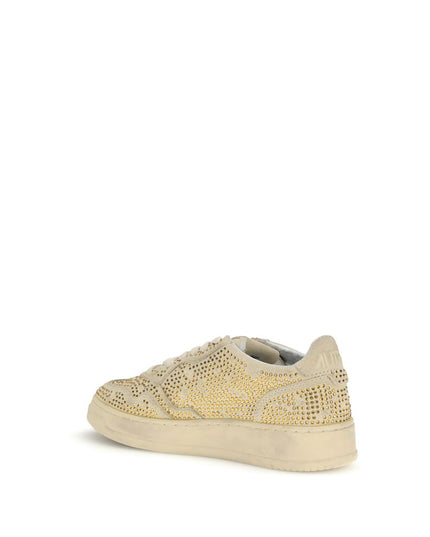 Autry Beige Rubber Low Top Sneakers