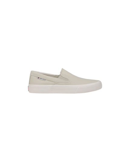 Tommy Hilfiger Jeans Beige Recycled Cotton Slip-On Loafers