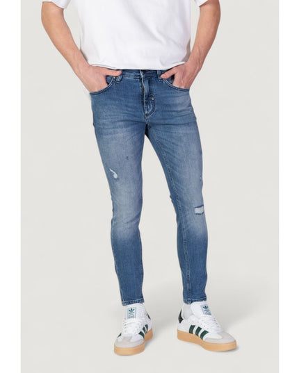 Antony Morato Blue Cotton Skinny Jeans