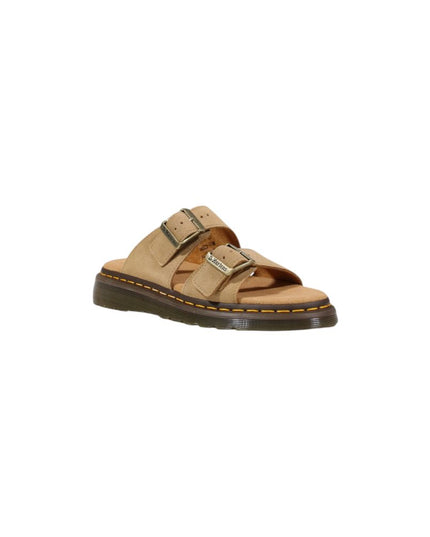 Dr. Martens Beige Leather Flat Sandals