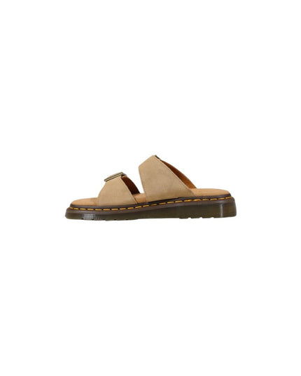 Dr. Martens Beige Leather Flat Sandals