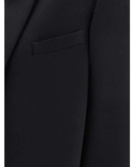 The Row Black Fleece Wool Coat