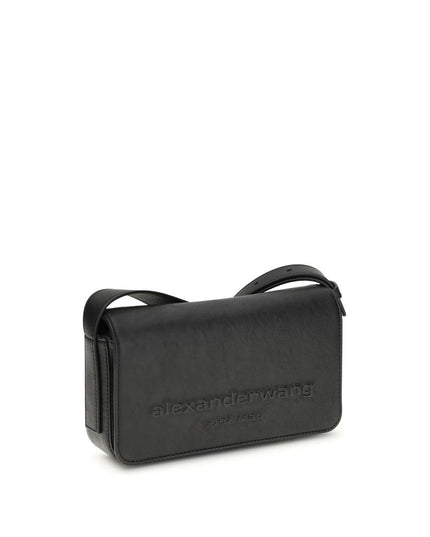 Alexander Wang Black Calf Leather Bos Taurus Shoulder Bag