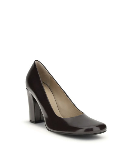 The Row Brown Calf Leather Bos Taurus Platform Pumps