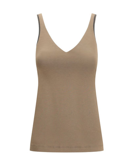 Brunello Cucinelli Brown Cotton Top