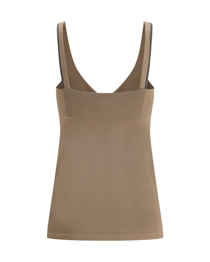 Brunello Cucinelli Brown Cotton Top