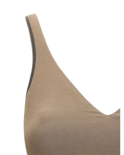 Brunello Cucinelli Brown Cotton Top