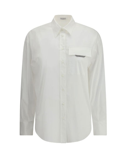 Brunello Cucinelli White Cotton Shirt