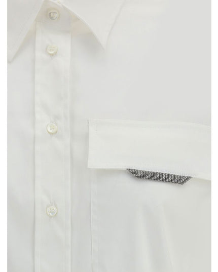 Brunello Cucinelli White Cotton Shirt