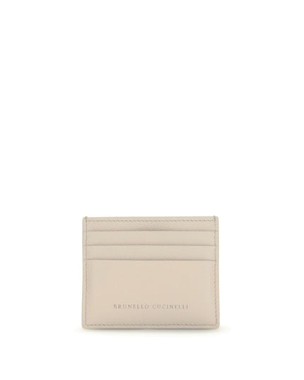 Brunello Cucinelli Beige Calf Leather Bos Taurus Wallet