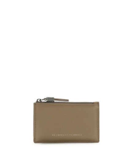 Brunello Cucinelli Beige Calf Leather Bos Taurus Wallet