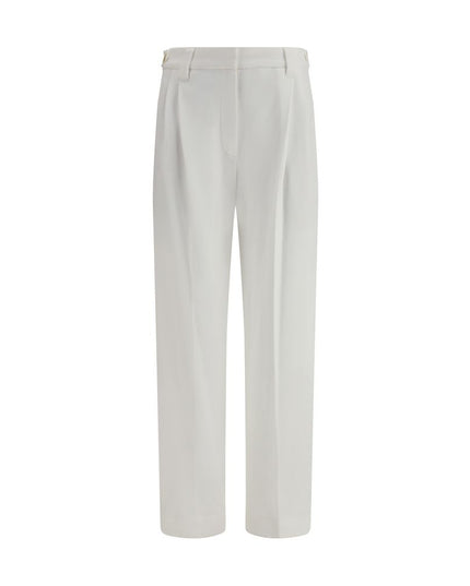 Brunello Cucinelli White Cotton Dress Pants