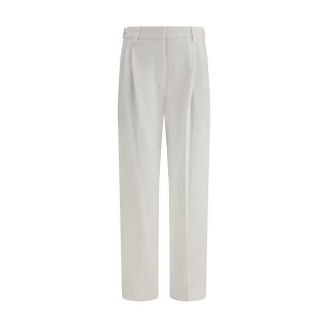 Brunello Cucinelli White Cotton Dress Pants