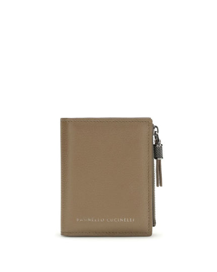 Brunello Cucinelli Beige Calf Leather Bos Taurus Wallet