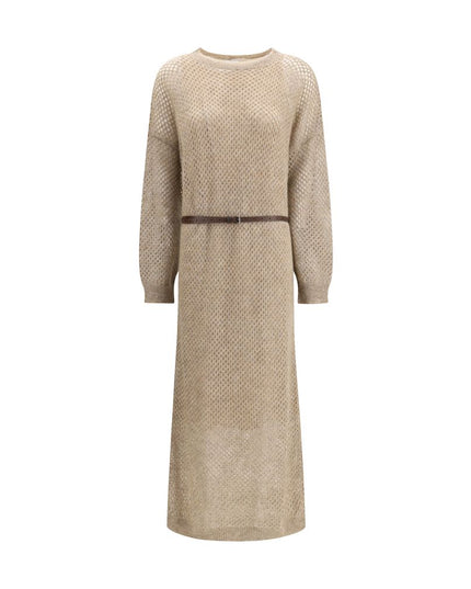 Brunello Cucinelli Beige Mohair Casual Dress
