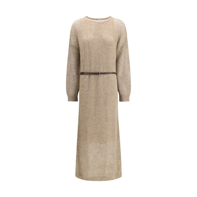 Brunello Cucinelli Beige Mohair Casual Dress