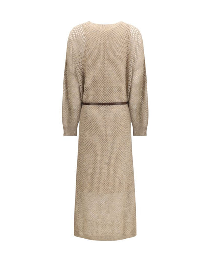 Brunello Cucinelli Beige Mohair Casual Dress