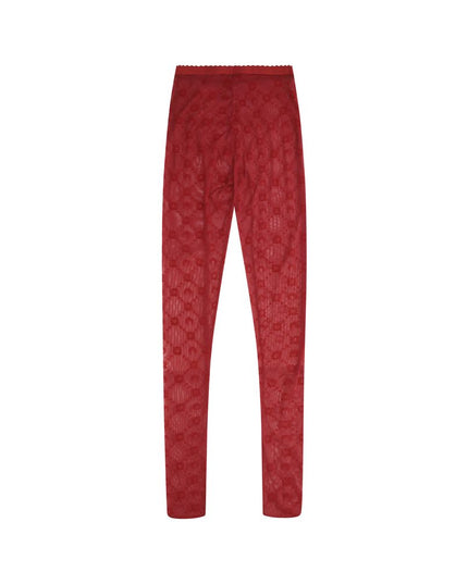 Marine Serre Red Polyamide Socks