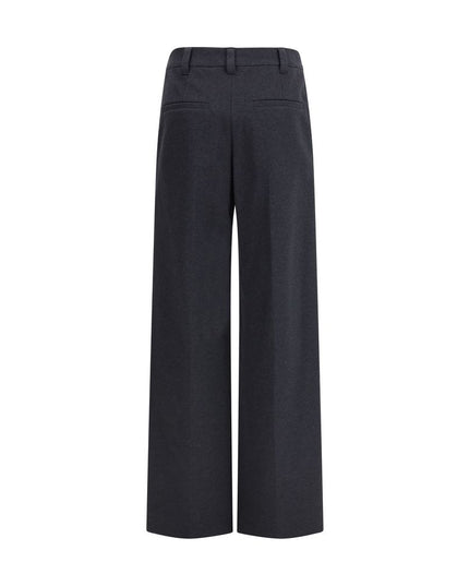 Brunello Cucinelli Gray Cotton Dress Pants