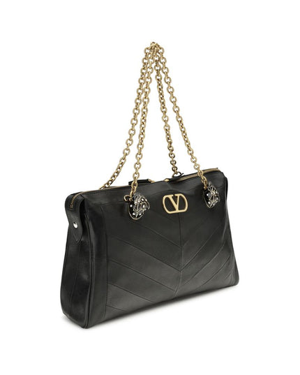 Valentino Garavani Black Lamb Ovis Aries Aries Shoulder Bag