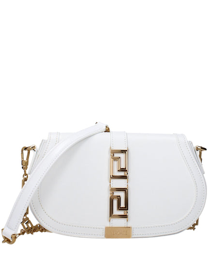 Versace White Leather Crossbody Bag
