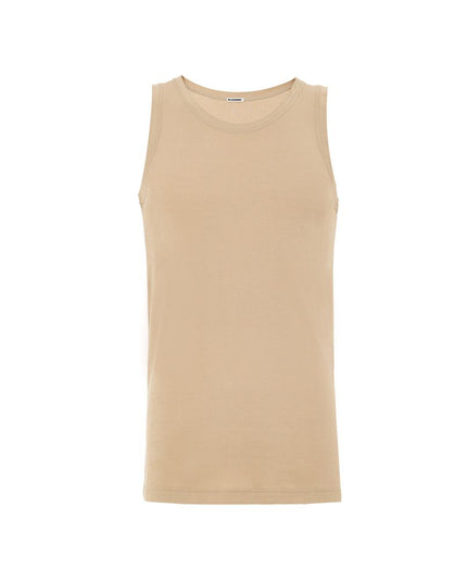 Jil Sander Beige Cotton Sleveless Jacket