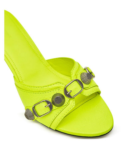 Balenciaga Yellow Leather Mules