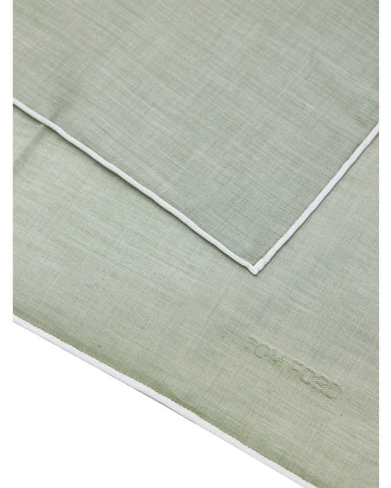 Tom Ford Green Cotton Pocket Square