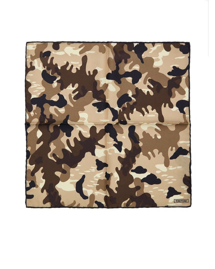 Tom Ford Beige Silk Pocket Square